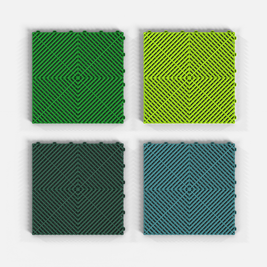 ULTRAGRID Garage Tile Sample Pack, Fresh Greens