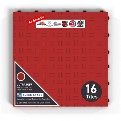 ULTRATUFF Garage Floor Tile, Crimson Red (16-Pack)