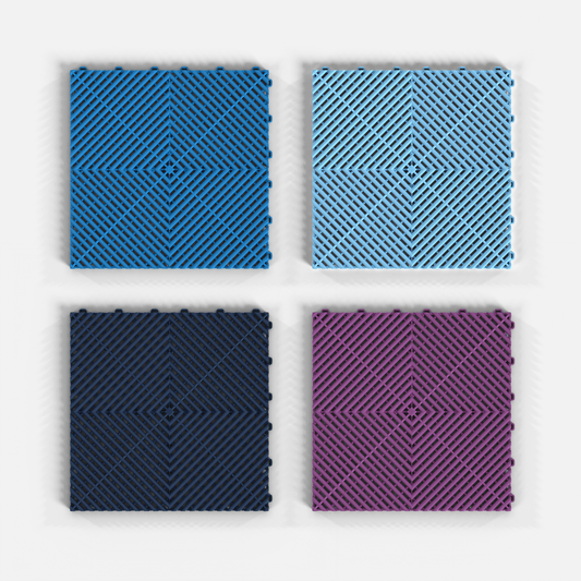 ULTRAGRID Garage Tile Sample Pack, Cool Blues