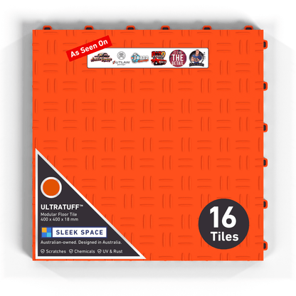 ULTRATUFF Garage Floor Tile, Lava Orange (16-Pack)