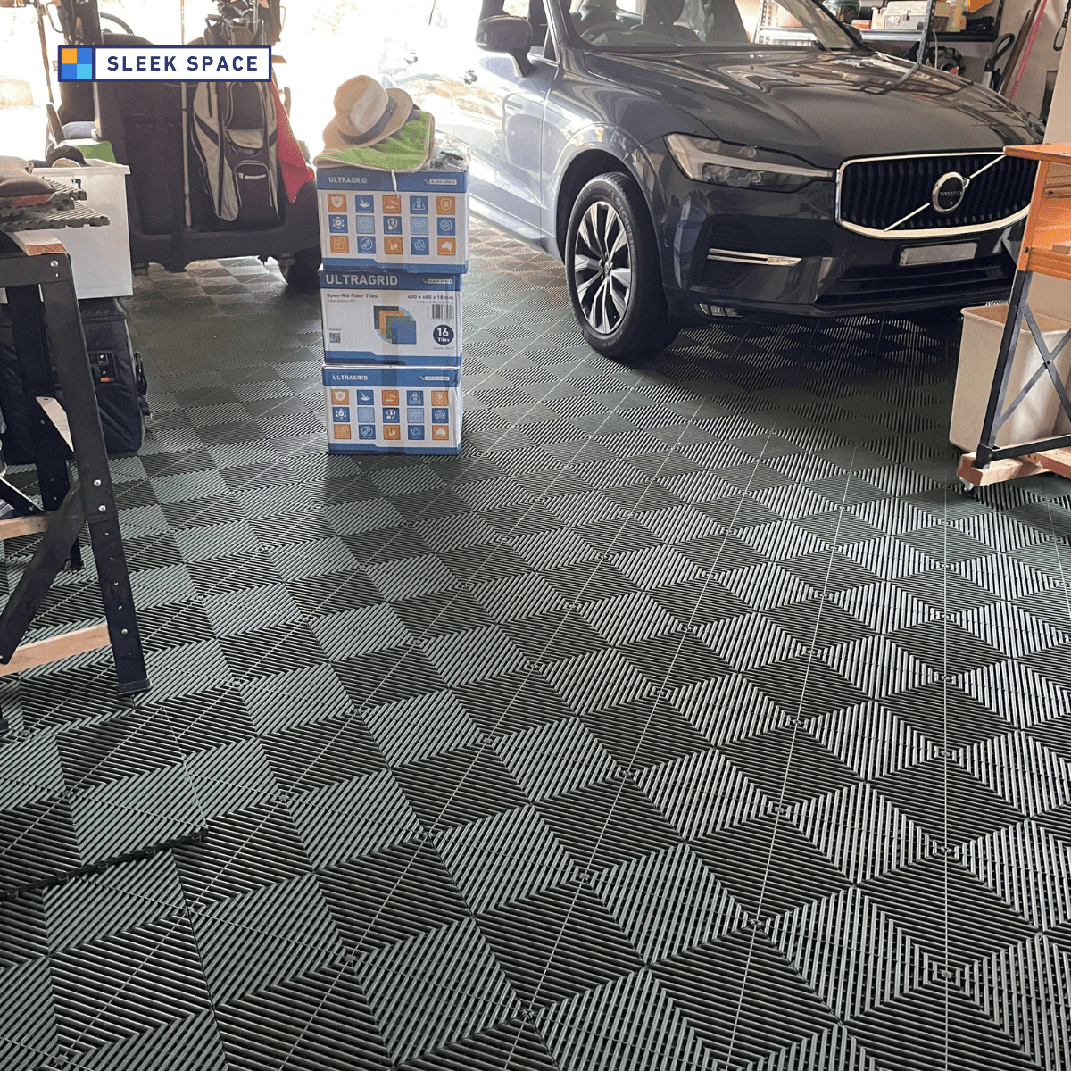 ULTRAGRID Garage Floor Tile, Tactical Olive (16-Pack)