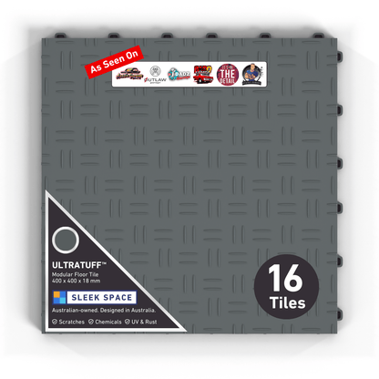 ULTRATUFF Garage Floor Tile, Space Grey (16-Pack)