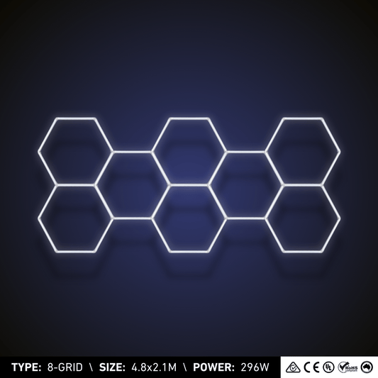 ULTRABEAM 8-Grid Large Hexagon LED Light (4.8x2.1m, 296W)