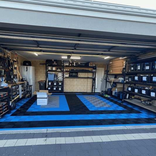 ULTRAGRID Garage Floor Tile, Riviera Blue (16-Pack)