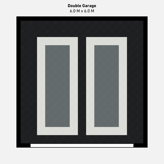 Double Garage Floor Kit, Parking Bays - Grey Inner