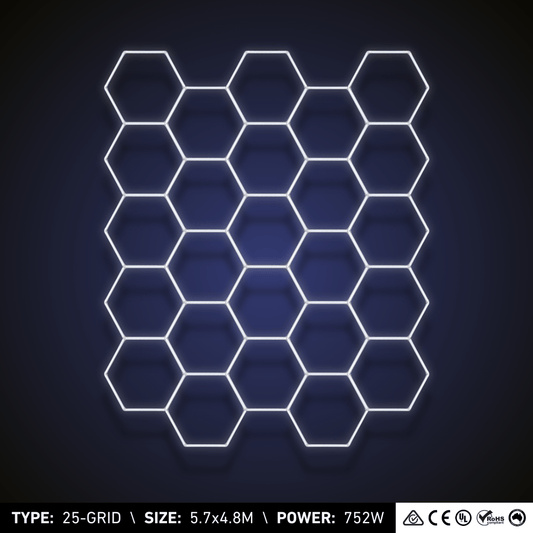 ULTRABEAM 25-Grid Large Hexagon LED Light (5.7x4.8m, 752W)