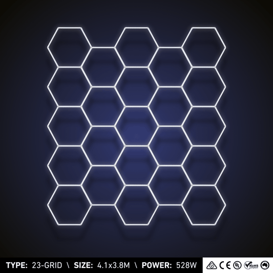 ULTRABEAM 23-Grid Small Hexagon LED Light (4.1x3.8m, 528W)