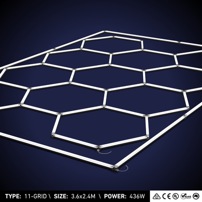 11-Grid Small Hexagon Light (3.5x2.4m, 436W)