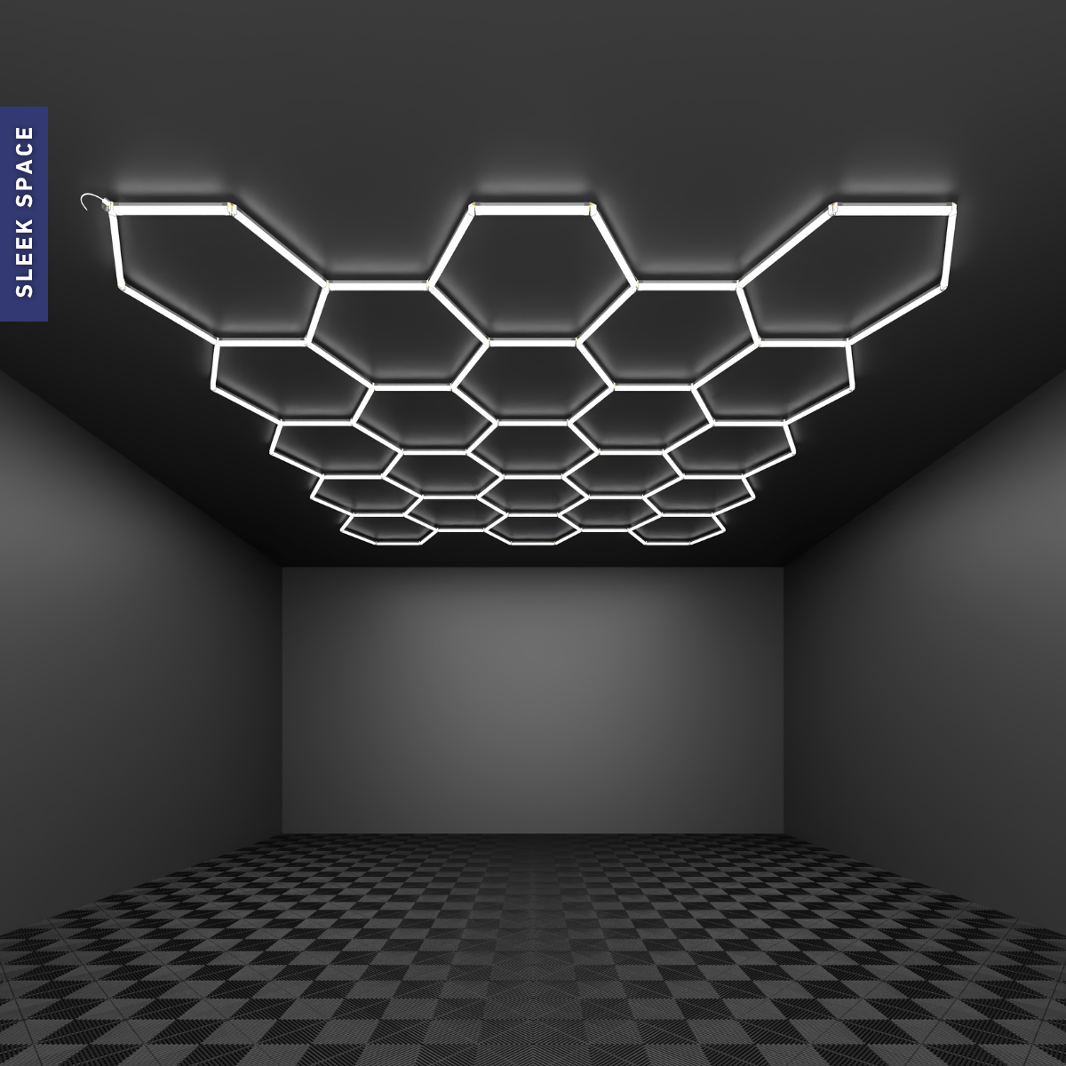 23-Grid Small Hexagon Light (4.1x3.8m, 528W)