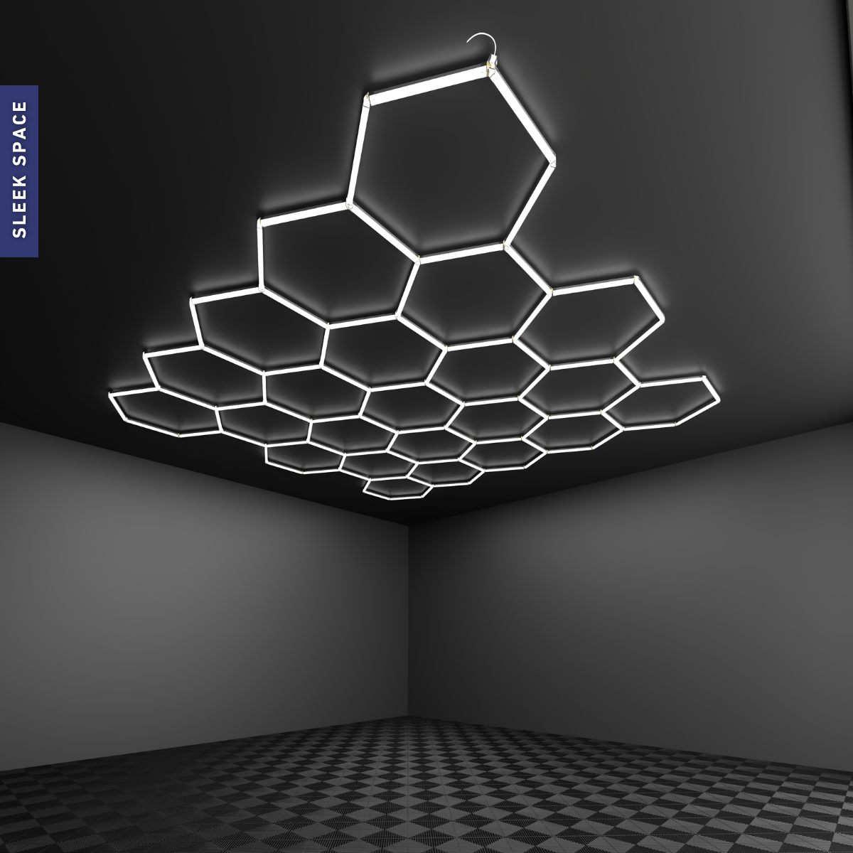 23-Grid Small Hexagon Light (4.1x3.8m, 528W)
