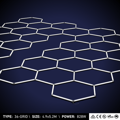 36-Grid Hexagon Light (4.8x5.2M, 828W)