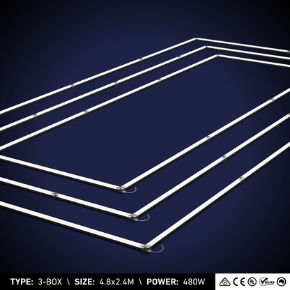 3-Box Hexagon Light (4.8x2.4M, 480W)