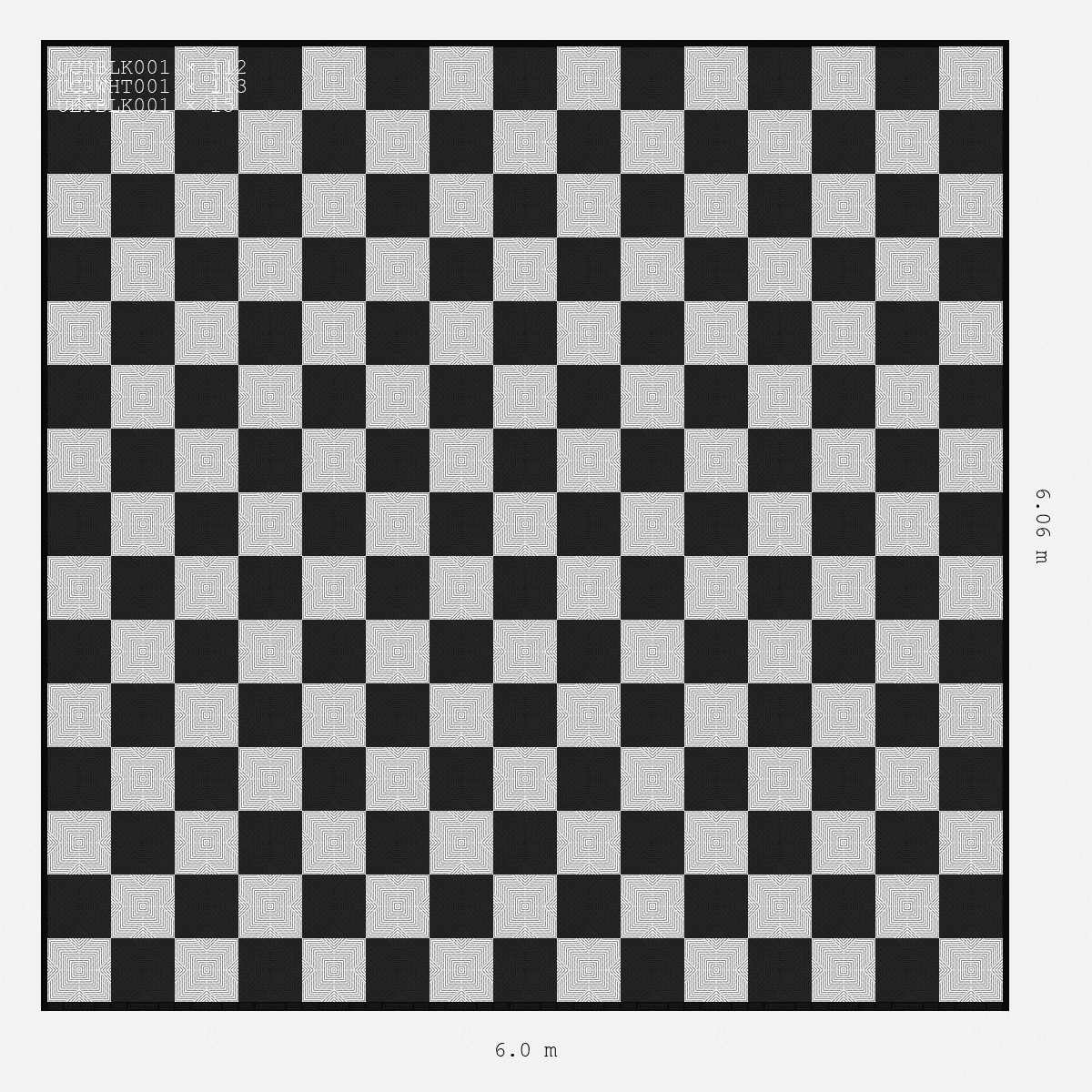 ULTRACORE chequerboard layout in Jet Black and Alpine White