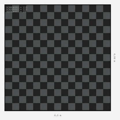 ULTRACORE Chequer Design Jet Black Neutral Space Grey