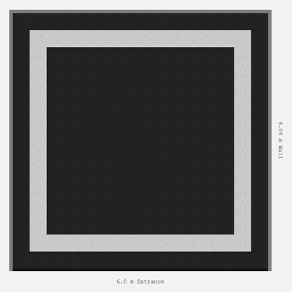 ULTRACORE Double Border Plain Infill Design Outer/Infill: Jet Black - Inner: Alpine White