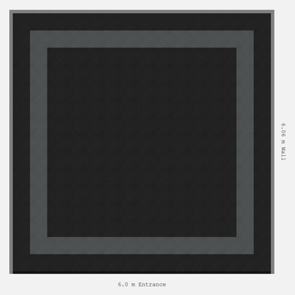 ULTRACORE Double Border Plain Infill Design Outer/Infill: Jet Black - Inner: Space Grey