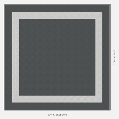 ULTRACORE Double Border Plain Infill Design Outer/Infill: Space Grey - Inner: Alpine White