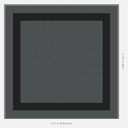 ULTRACORE Double Border Plain Infill Design Outer/Infill: Space Grey - Inner: Jet Black