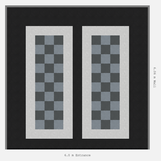 ULTRACORE parking bay layout in Space Grey and Silver Grey and Jet Black and Alpine White
