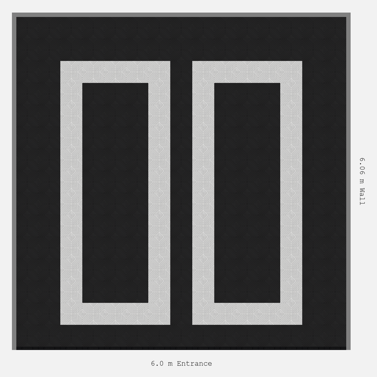 ULTRACORE Parking Bay Plain Infill Design Base: Jet Black - Outline: Alpine White - Infill: Jet Black