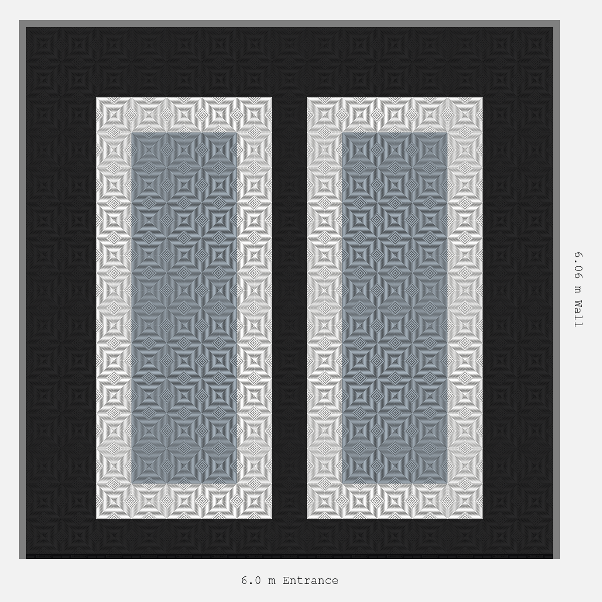 ULTRACORE Parking Bay Plain Infill Design Base: Jet Black - Outline: Alpine White - Infill: Silver Grey