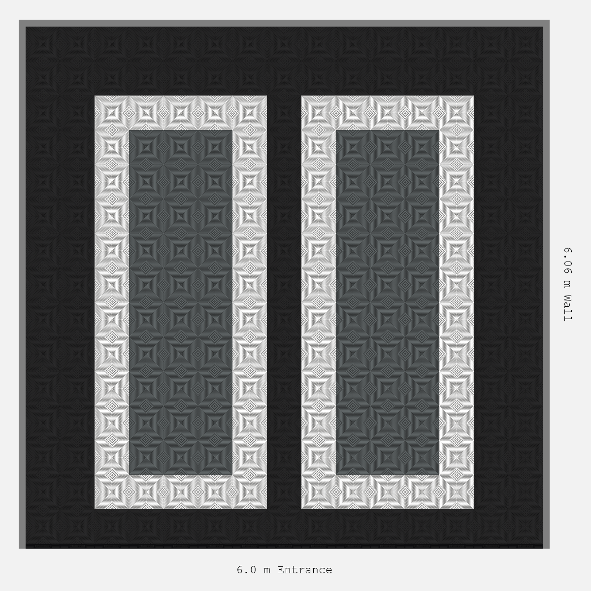 ULTRACORE Parking Bay Plain Infill Design Base: Jet Black - Outline: Alpine White - Infill: Space Grey