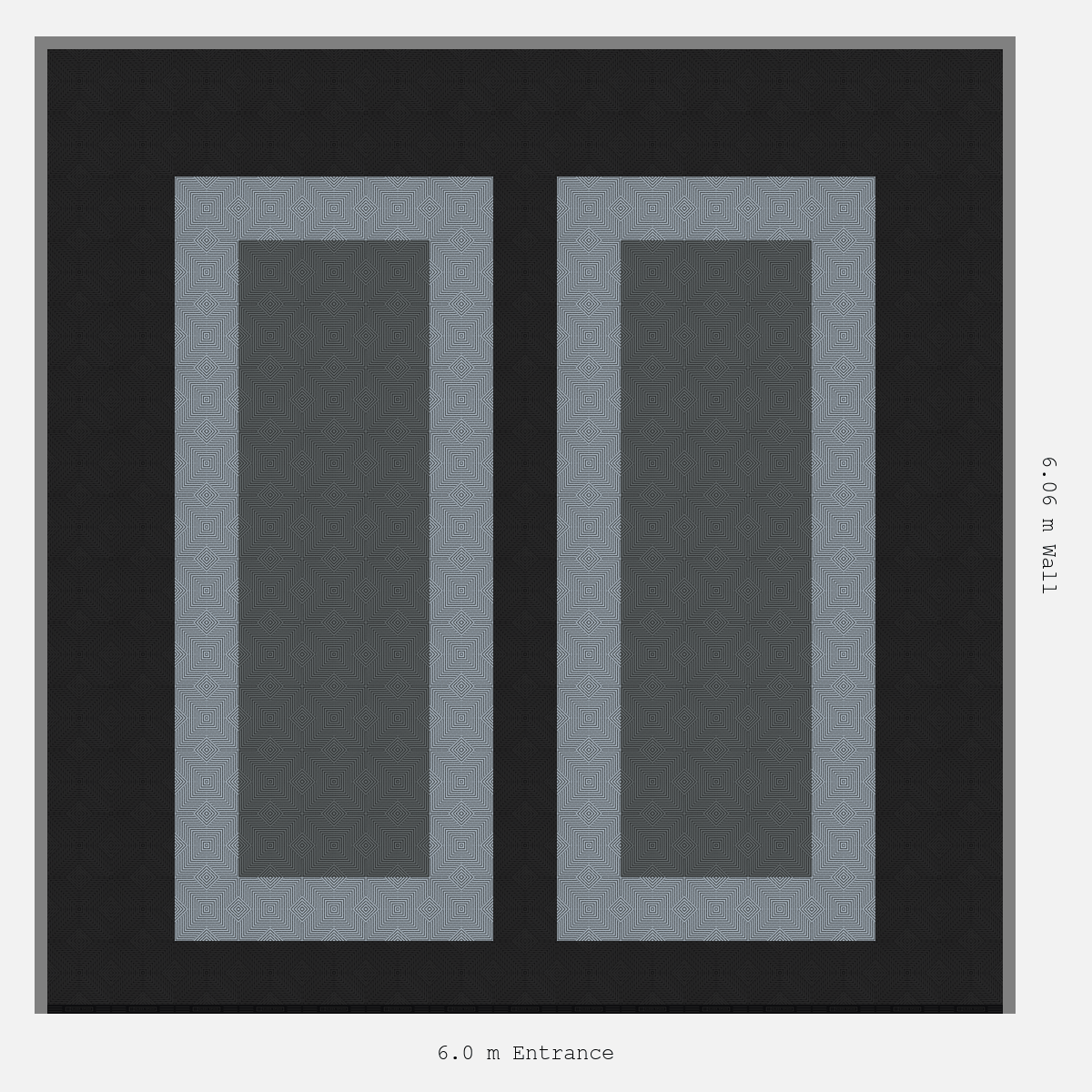 ULTRACORE Parking Bay Plain Infill Design Base: Jet Black - Outline: Silver Grey - Infill: Space Grey