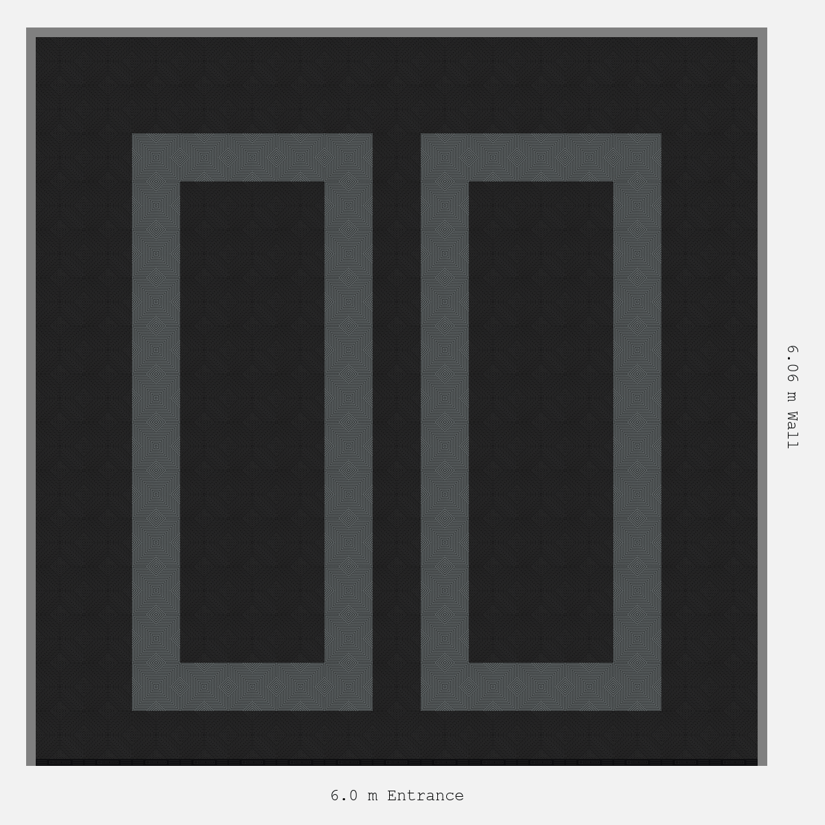 ULTRACORE Parking Bay Plain Infill Design Base: Jet Black - Outline: Space Grey - Infill: Jet Black