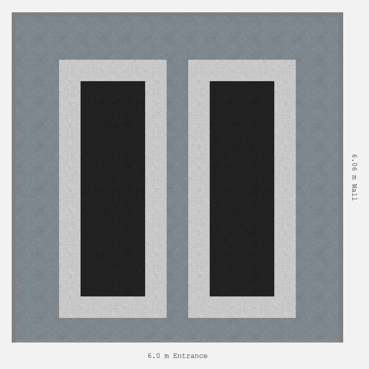 ULTRACORE Parking Bay Plain Infill Design Base: Silver Grey - Outline: Alpine White - Infill: Jet Black