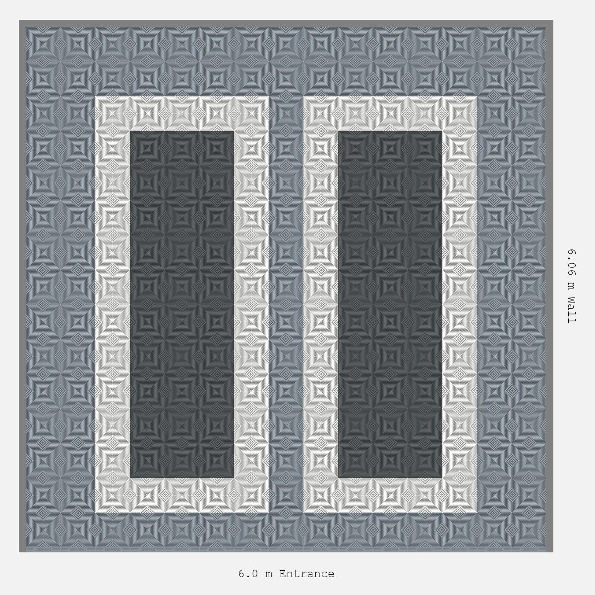 ULTRACORE Parking Bay Plain Infill Design Base: Silver Grey - Outline: Alpine White - Infill: Space Grey