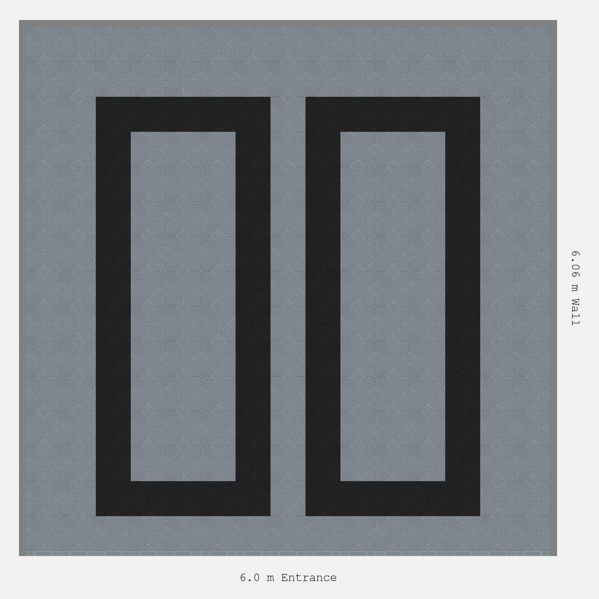 ULTRACORE Parking Bay Plain Infill Design Base: Silver Grey - Outline: Jet Black - Infill: Silver Grey