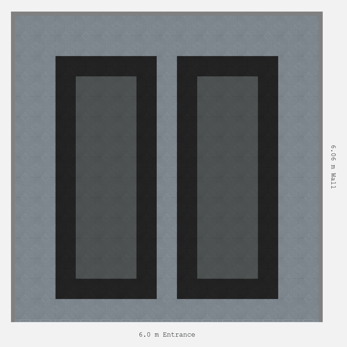 ULTRACORE Parking Bay Plain Infill Design Base: Silver Grey - Outline: Jet Black - Infill: Space Grey