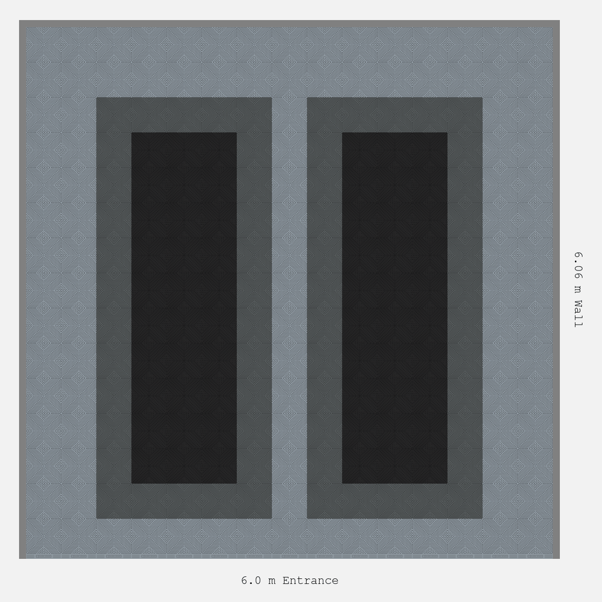 ULTRACORE Parking Bay Plain Infill Design Base: Silver Grey - Outline: Space Grey - Infill: Jet Black