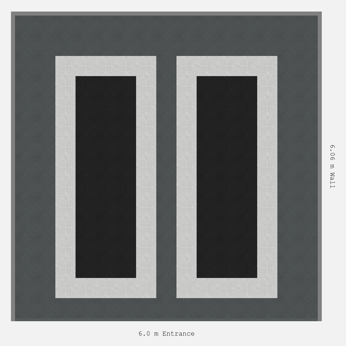 ULTRACORE Parking Bay Plain Infill Design Base: Space Grey - Outline: Alpine White - Infill: Jet Black
