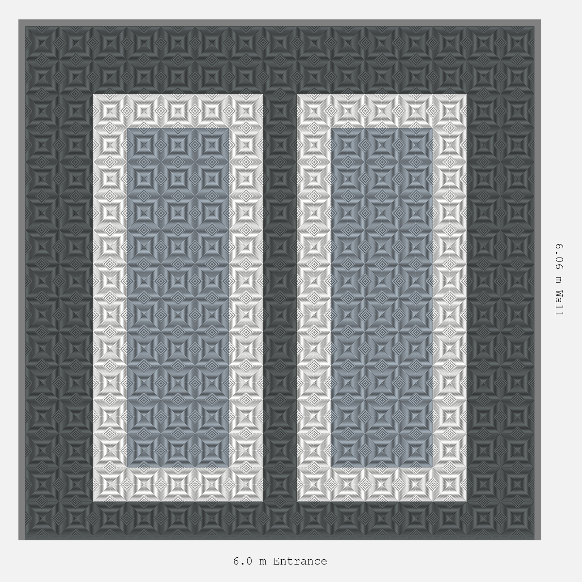 ULTRACORE Parking Bay Plain Infill Design Base: Space Grey - Outline: Alpine White - Infill: Silver Grey
