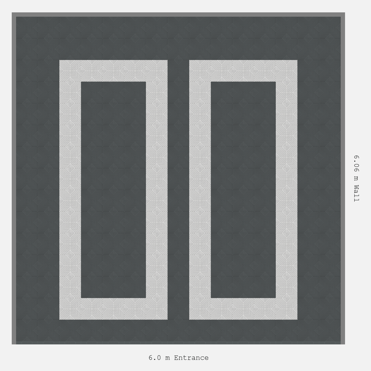 ULTRACORE Parking Bay Plain Infill Design Base: Space Grey - Outline: Alpine White - Infill: Space Grey