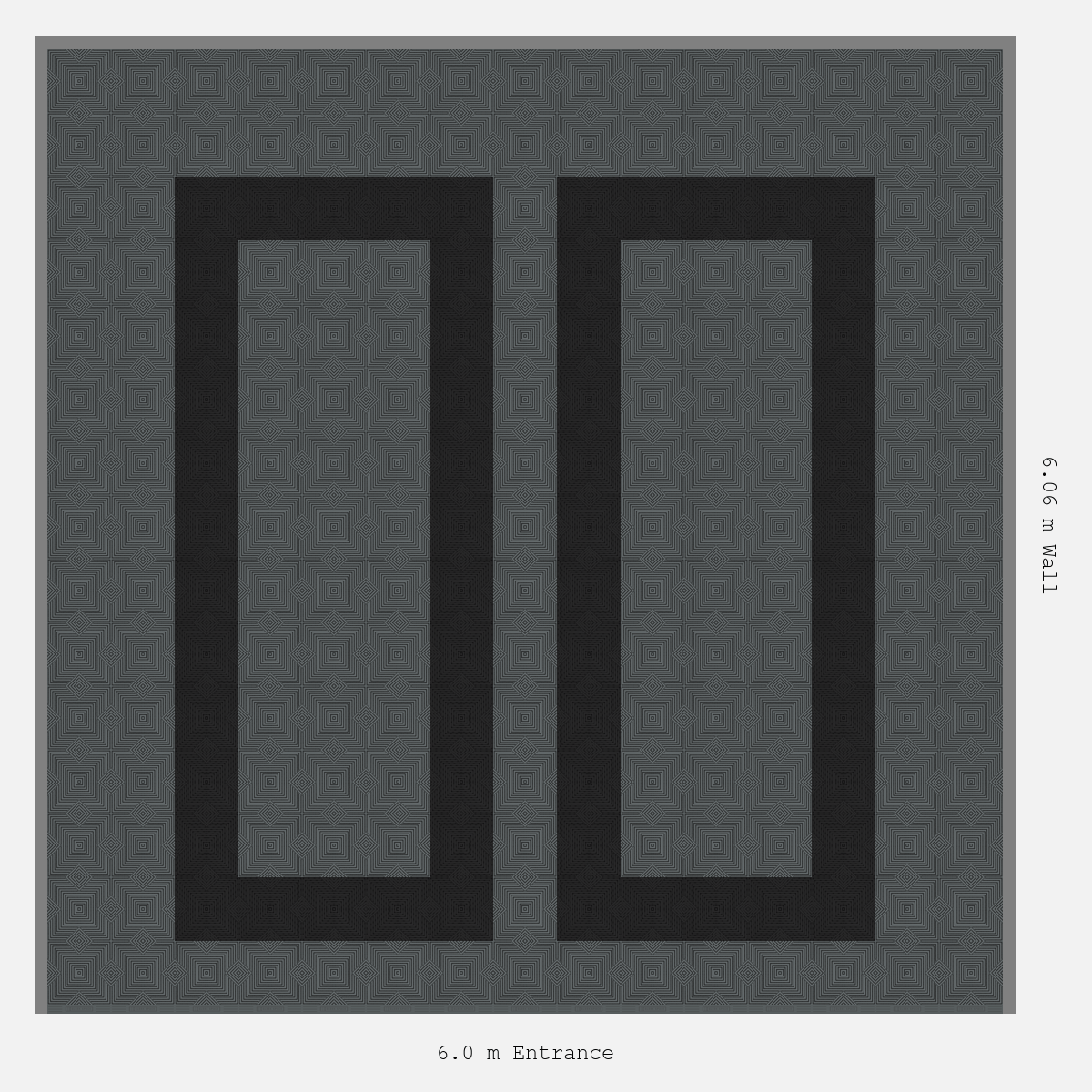 ULTRACORE Parking Bay Plain Infill Design Base: Space Grey - Outline: Jet Black - Infill: Space Grey