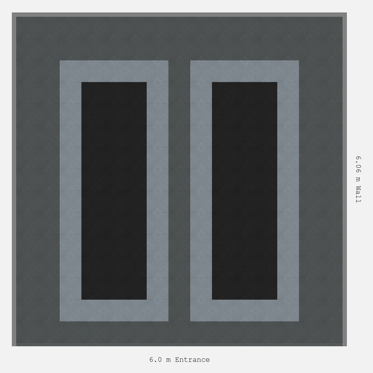 ULTRACORE Parking Bay Plain Infill Design Base: Space Grey - Outline: Silver Grey - Infill: Jet Black