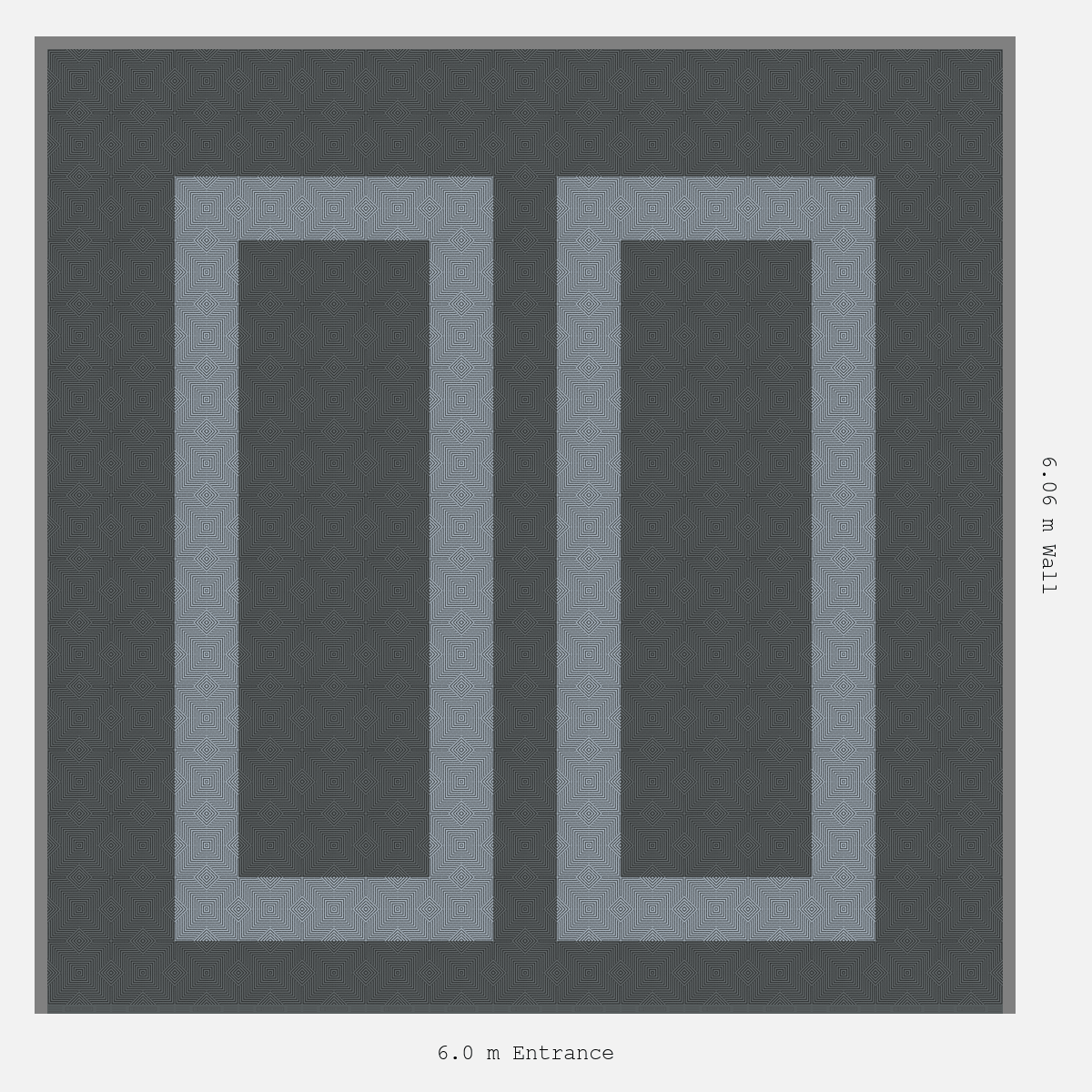 ULTRACORE Parking Bay Plain Infill Design Base: Space Grey - Outline: Silver Grey - Infill: Space Grey
