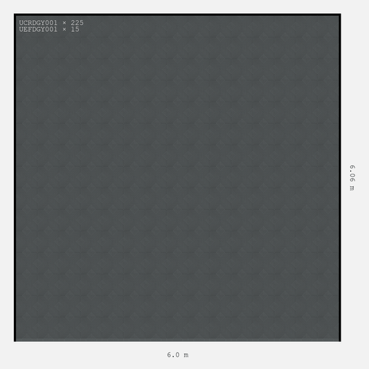 ULTRACORE Plain Design Double Garage 6 x 6 M Space Grey