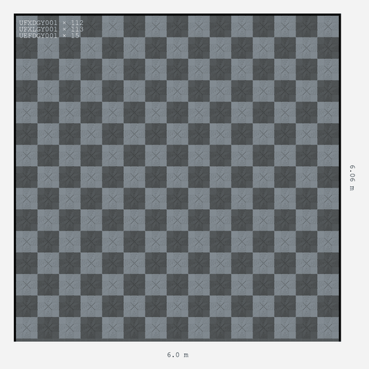 ULTRAFLUX Chequer Design Space Grey Neutral Silver Grey
