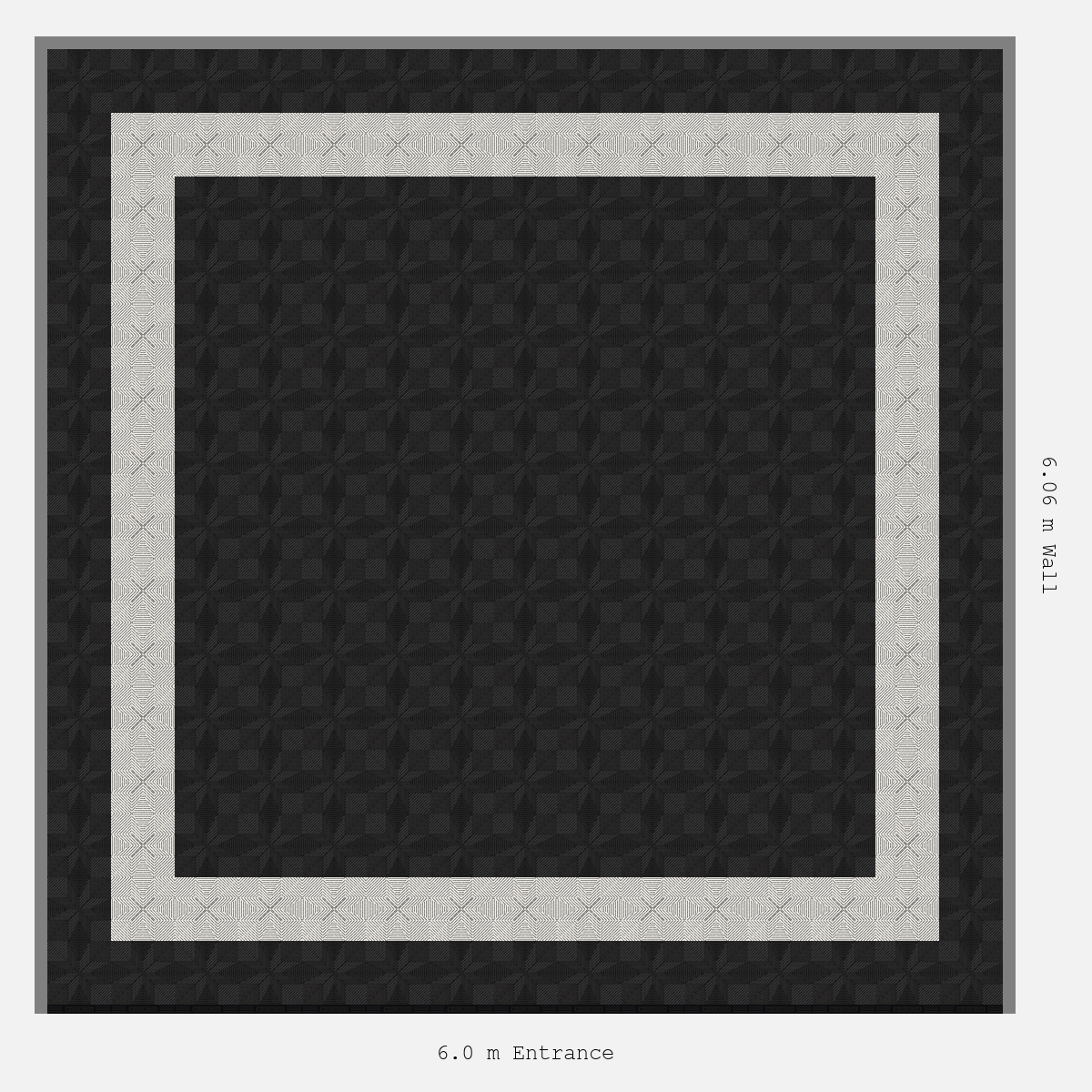 ULTRAFLUX Double Border Plain Infill Design Outer/Infill: Jet Black - Inner: Alpine White