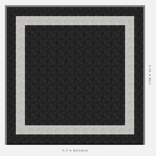 ULTRAFLUX double border layout in Jet Black and Alpine White