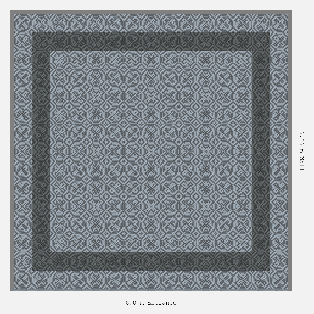 ULTRAFLUX Double Border Plain Infill Design Outer/Infill: Silver Grey - Inner: Space Grey
