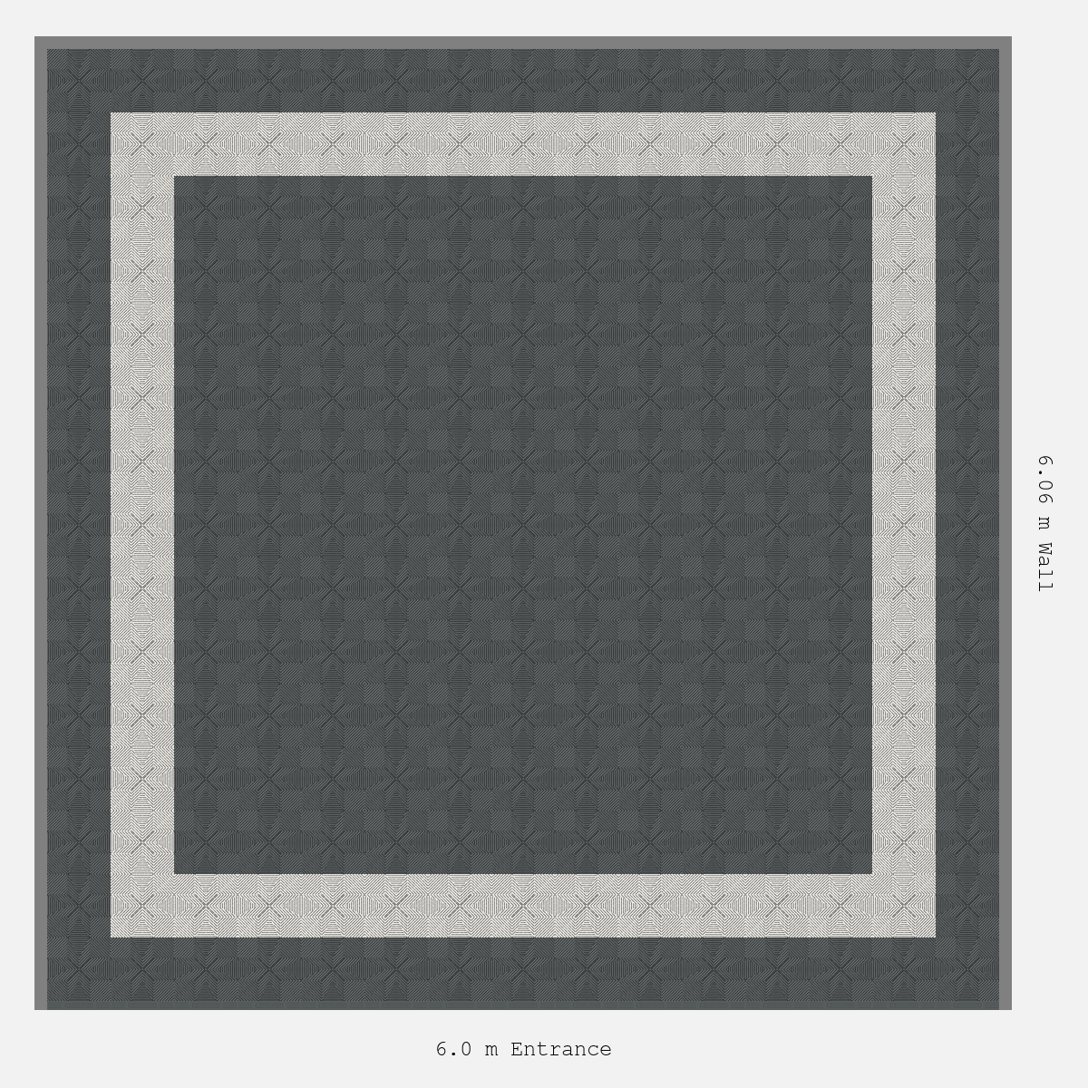 ULTRAFLUX Double Border Plain Infill Design Outer/Infill: Space Grey - Inner: Alpine White