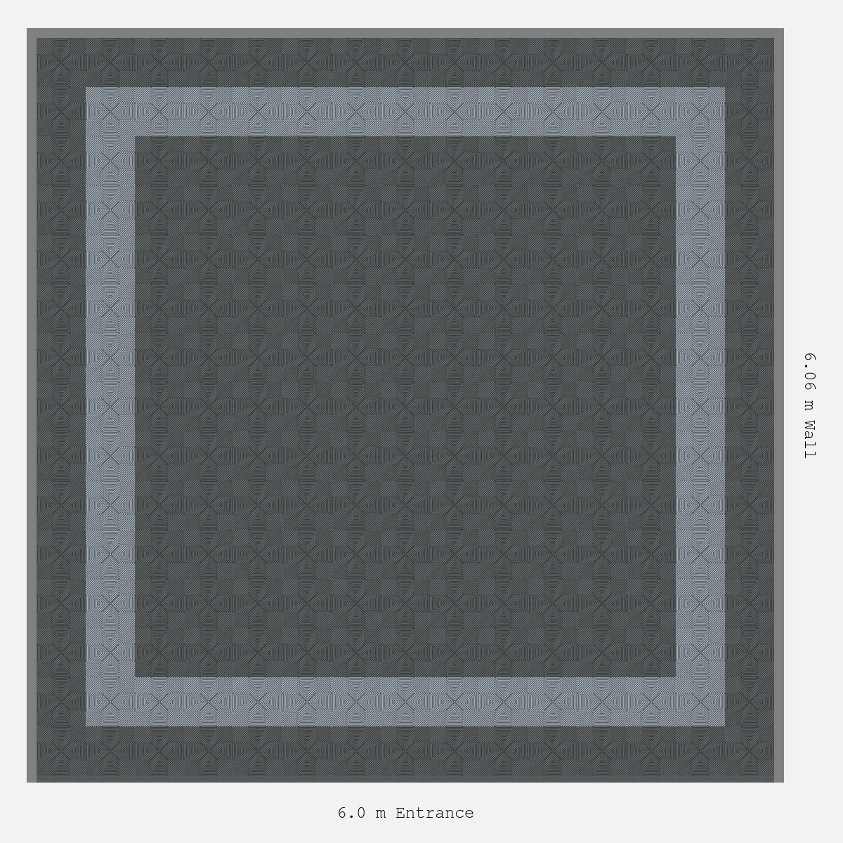 ULTRAFLUX Double Border Plain Infill Design Outer/Infill: Space Grey - Inner: Silver Grey