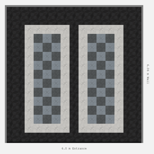 ULTRAFLUX parking bay layout in Space Grey and Silver Grey and Jet Black and Alpine White