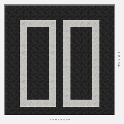 ULTRAFLUX Parking Bay Plain Infill Design Base: Jet Black - Outline: Alpine White - Infill: Jet Black