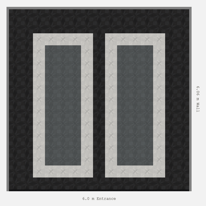 ULTRAFLUX Parking Bay Plain Infill Design Base: Jet Black - Outline: Alpine White - Infill: Space Grey