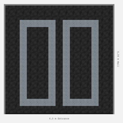 ULTRAFLUX Parking Bay Plain Infill Design Base: Jet Black - Outline: Silver Grey - Infill: Jet Black